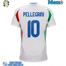 Italy Lorenzo Pellegrini #10 Replica Away Shirt Euro 2024 Short Sleeve